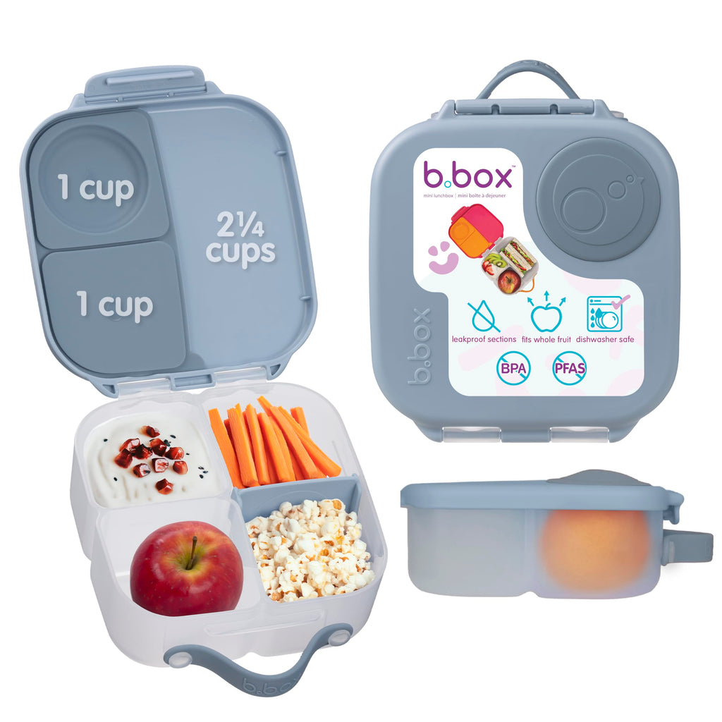 b.box Mini Lunch Box, Snack Containers for Kids, 4.25 Cup