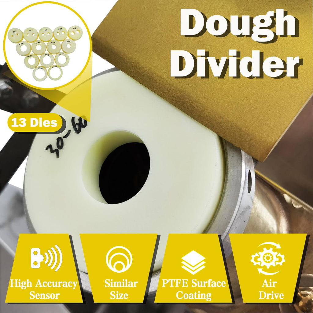 TECHTONGDA Commercial Dough Divider Electric Quantitative Dough Cutter 1-500g Pneumatic Dough Machine Pastry Dough Lump Spacer