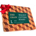 End Grain Wooden Cutting Board for Kitchen 15.5"x 11.5" - Walnut Hardwood Chopping Block with Non Slip Grips - Ideal for Charcuterie & Meat Butcher - Handmade 3D Design Wood (1.1'' Thick, Large)