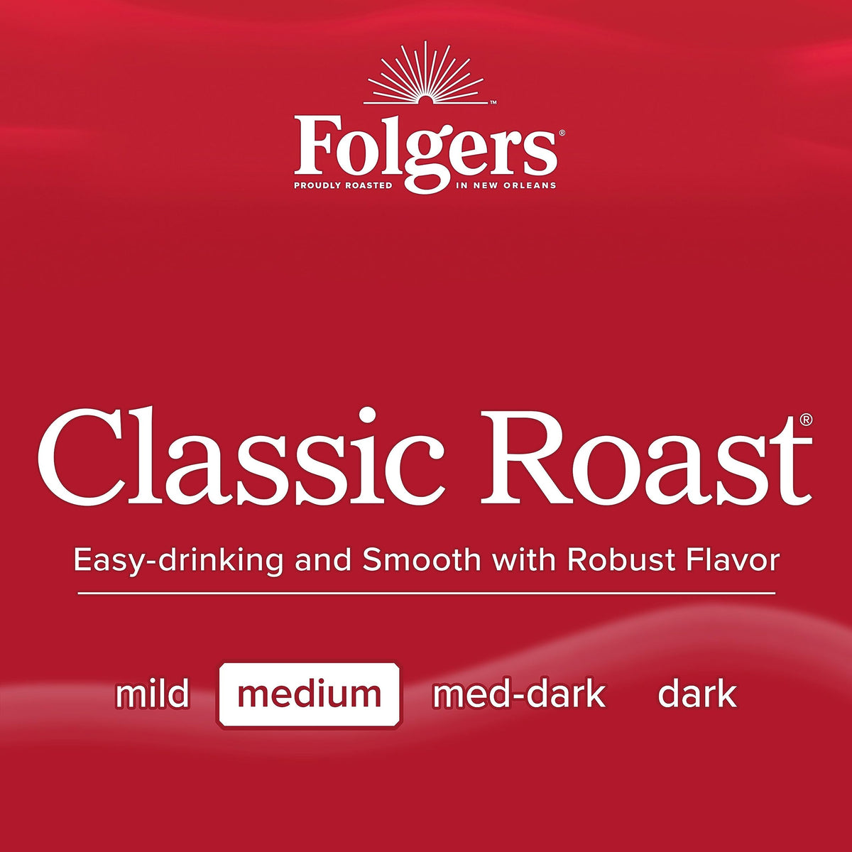 Folgers Classic Roast Coffee, Medium Roast, Keurig K-Cup Pods, 60 Count