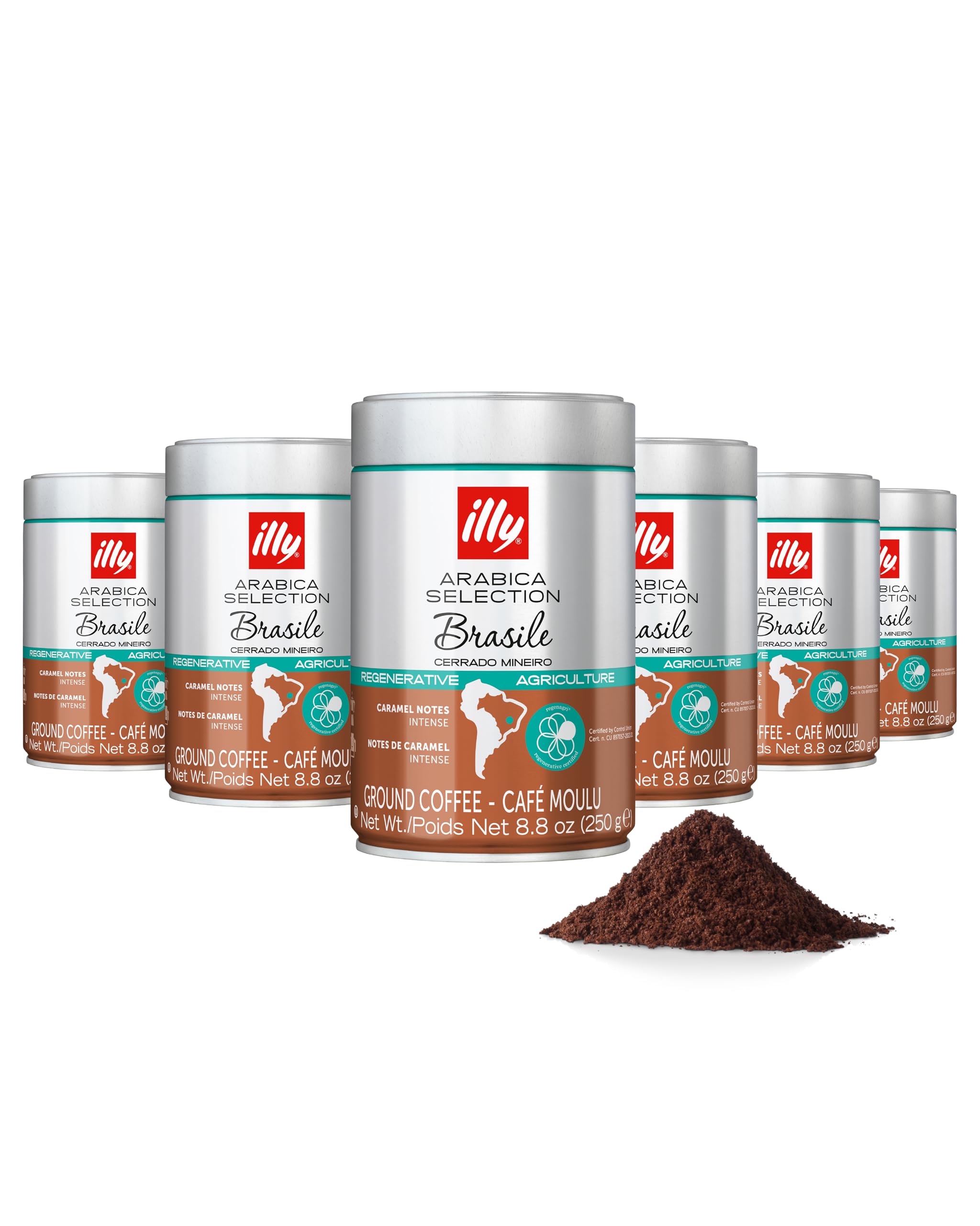 illy Intenso Ground Espresso Coffee, Intense, Robust and Full Flavored With Notes of Deep Cocoa, 100% Arabica Coffee, No Preservatives