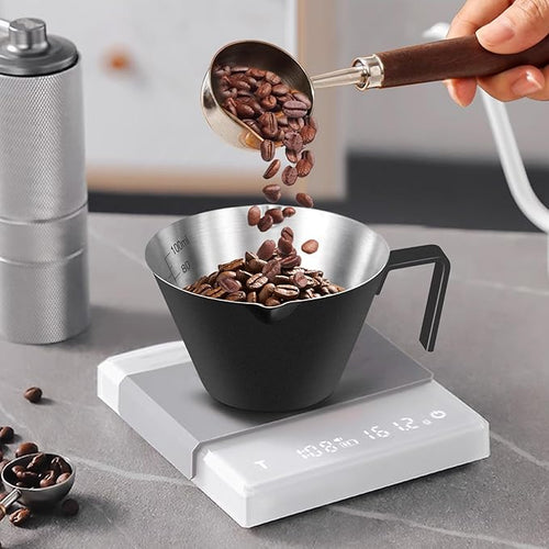 2 Pc Stainless Steel Espresso Shot Cups, 3.4oz/100ml, Silver