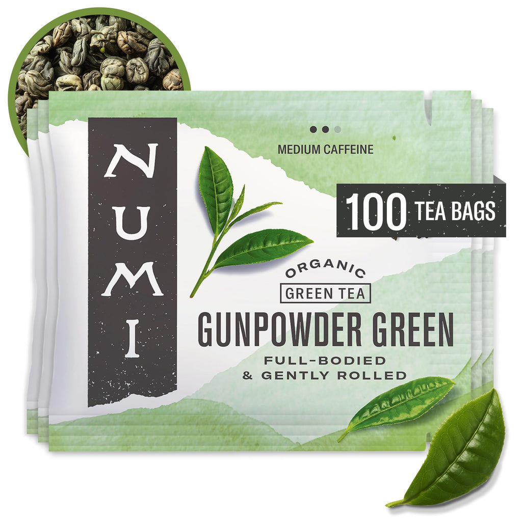 Numi Organic Jasmine Green Tea, 54 Green Tea Bags with Real Jasmine Flowers