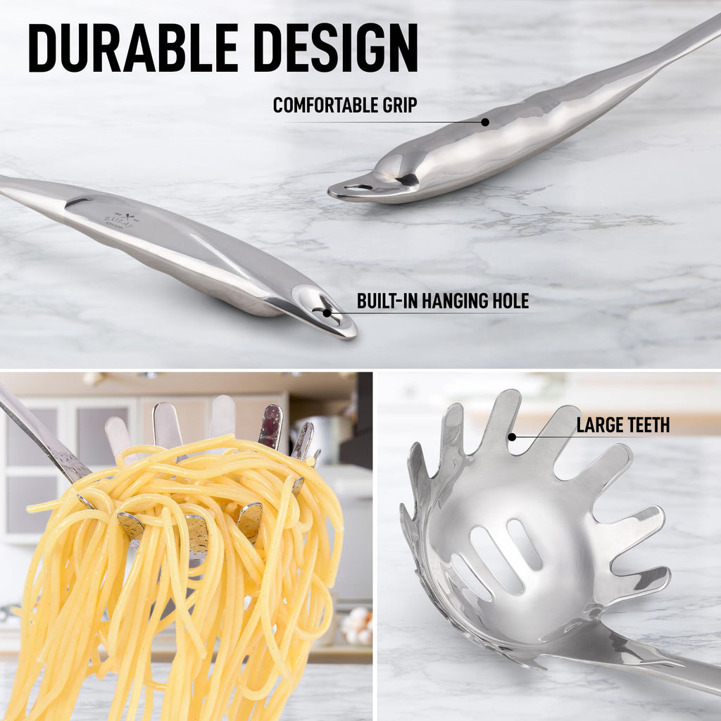 Zulay Kitchen Stainless Steel Pasta Spoon