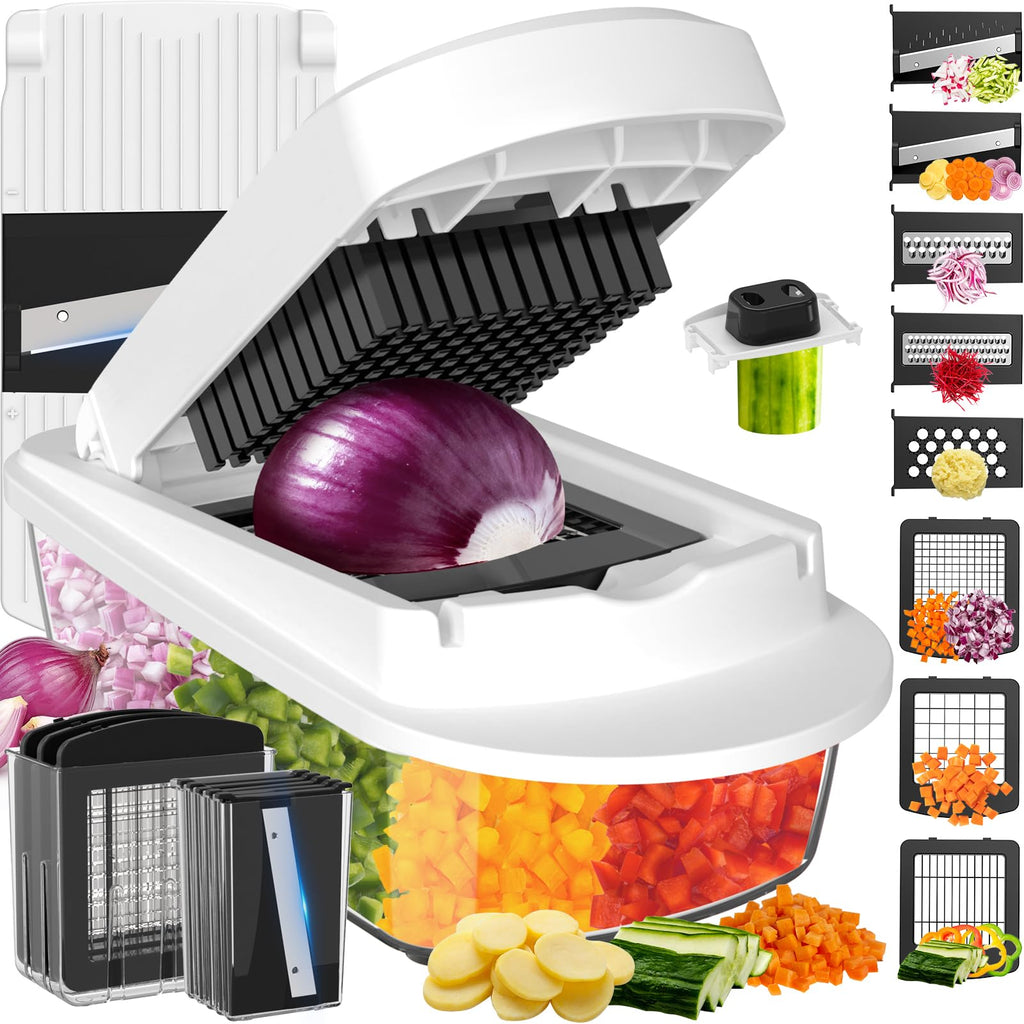 8-Blade Cook Tool & Gadget Sets, Egg Slicer Chopper Grater Set, Black