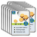 BIEAMA 12 Pack Stainless Steel Toaster Oven Baking Sheets, 16 x 12 in