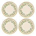 Lenox 897083 Holiday Dinnerware Salad Plates, Set of 4, Red & Green, Christmas, Hosting