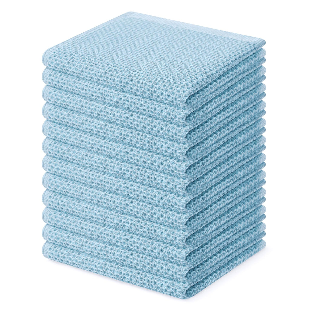 Homaxy 100% Cotton Waffle Weave Kitchen Dish Cloths 12-Pack, Coffee