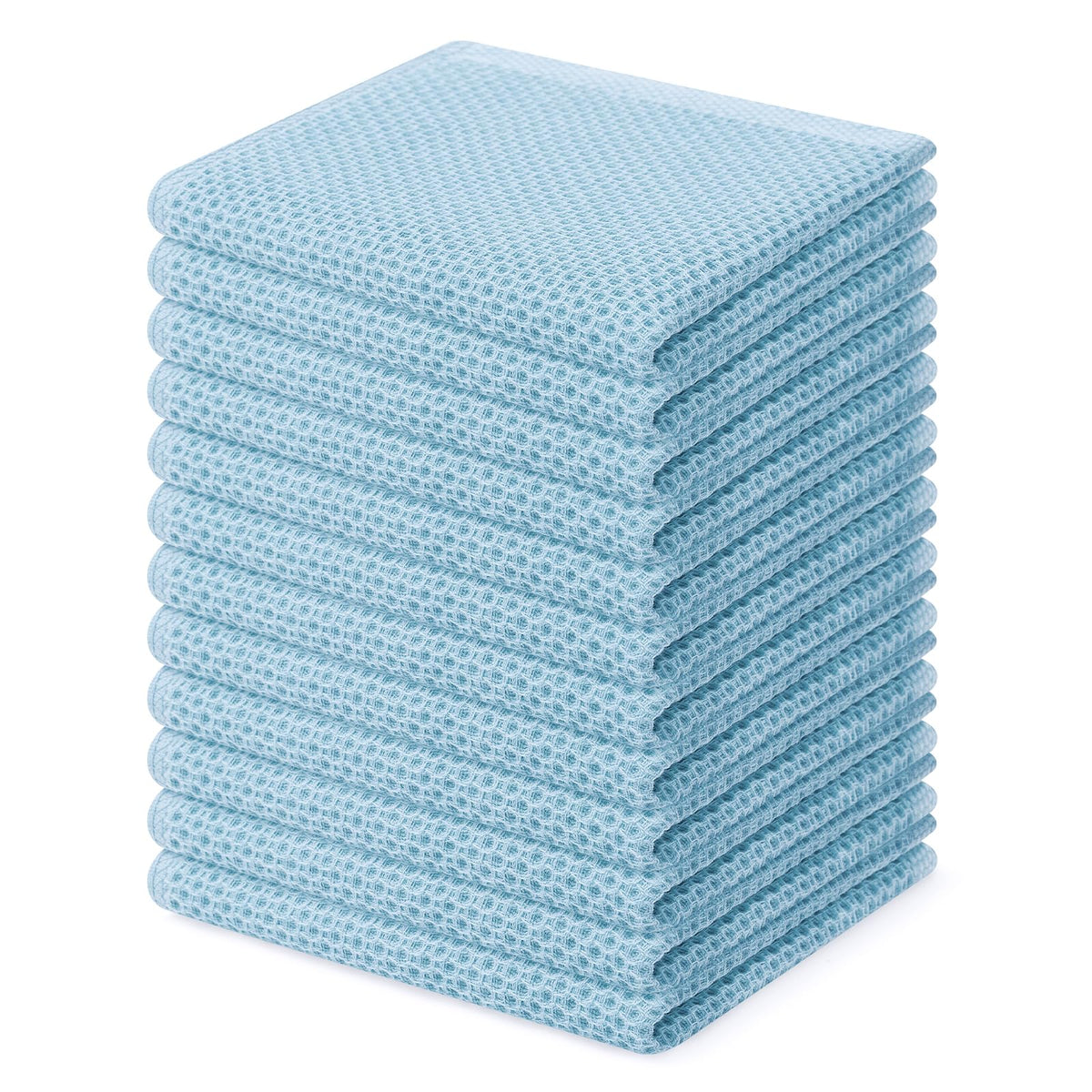 Homaxy 100% Cotton Waffle Weave Kitchen Dish Cloths 12-Pack, Coffee
