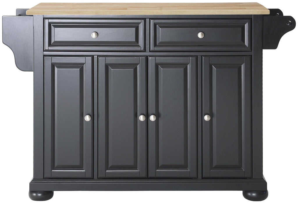 Crosley Furniture Alexandria Rolling Kitchen Island, Wood Top