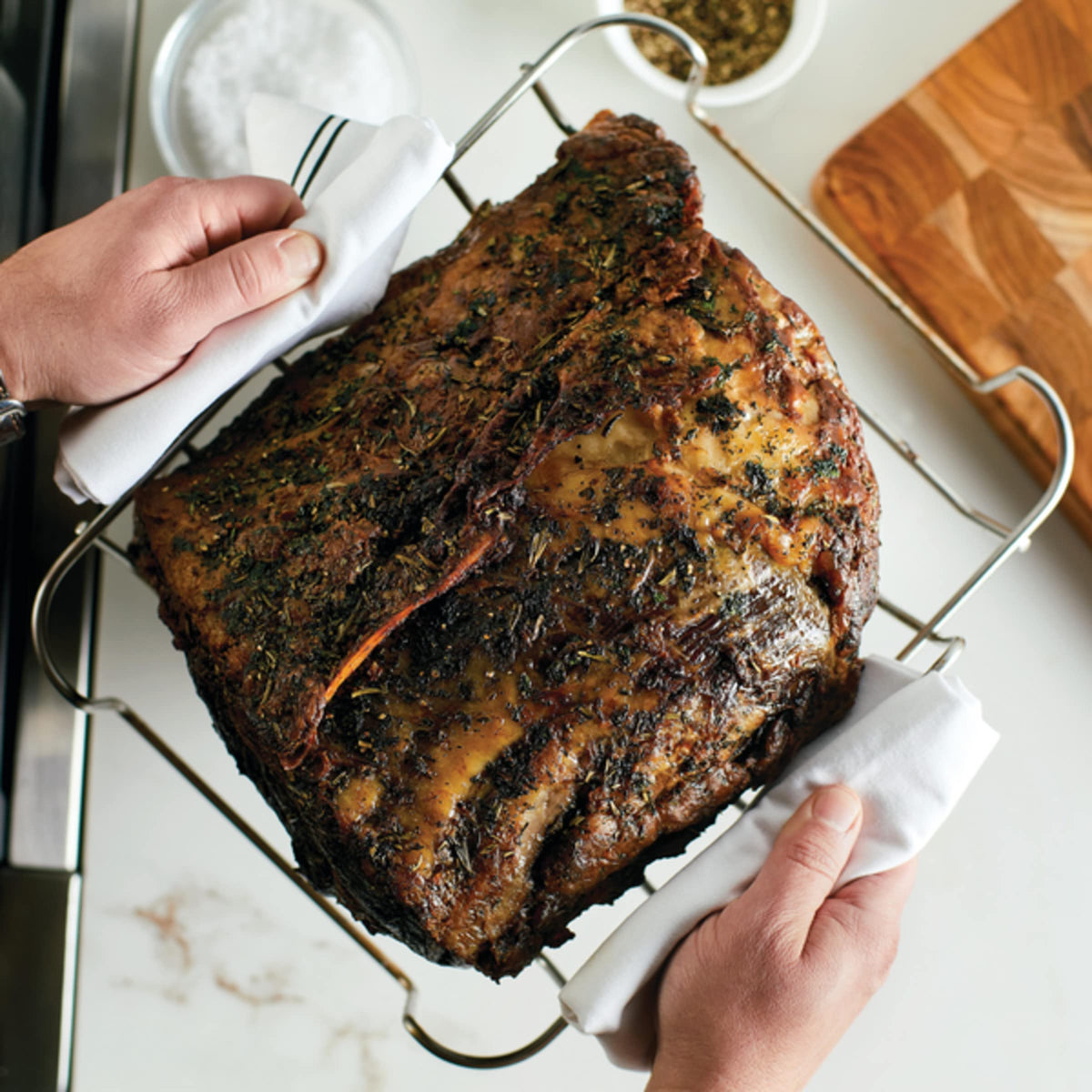 KitchenAid 5-Ply Clad Stainless Steel Roaster with Wire Rack, 15x11.5 inch