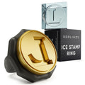 Berlinzo Brass Ice Stamp Ring Letter L