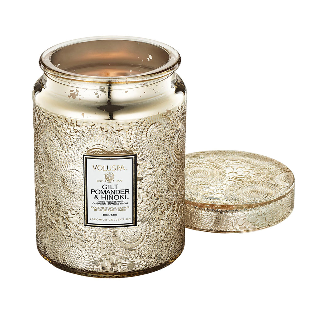 Voluspa Santal Vanille Large Scented Candle Jar 18 Oz, 100 Hr Burn