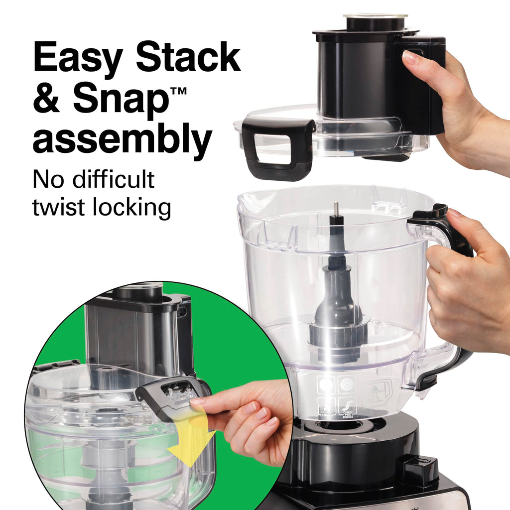 Hamilton Beach Stack & Snap 14 Cup Food Processor and Vegetable Chopper
