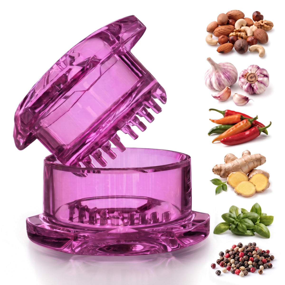 NexTrend Garlic Twister 4th Gen, green manual garlic mincer for ginger, herbs and nuts