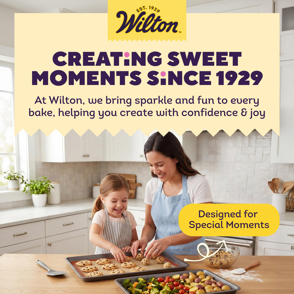 Wilton Silver Non-Stick Baking Sheet Set, Made Without PFAS, 2-Piece