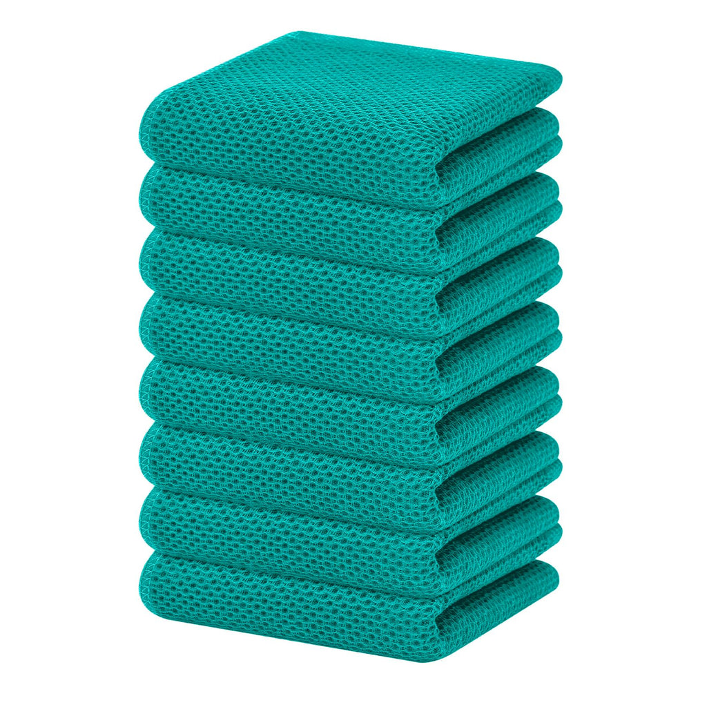 Homaxy 100% Cotton Waffle Weave Kitchen Dish Cloths, Ultra Soft Absorbent Quick Drying Dish Towels, 12 x 12 Inches — 12 x 12 - 12 Pack — 13 X 28 - 8 Pack
