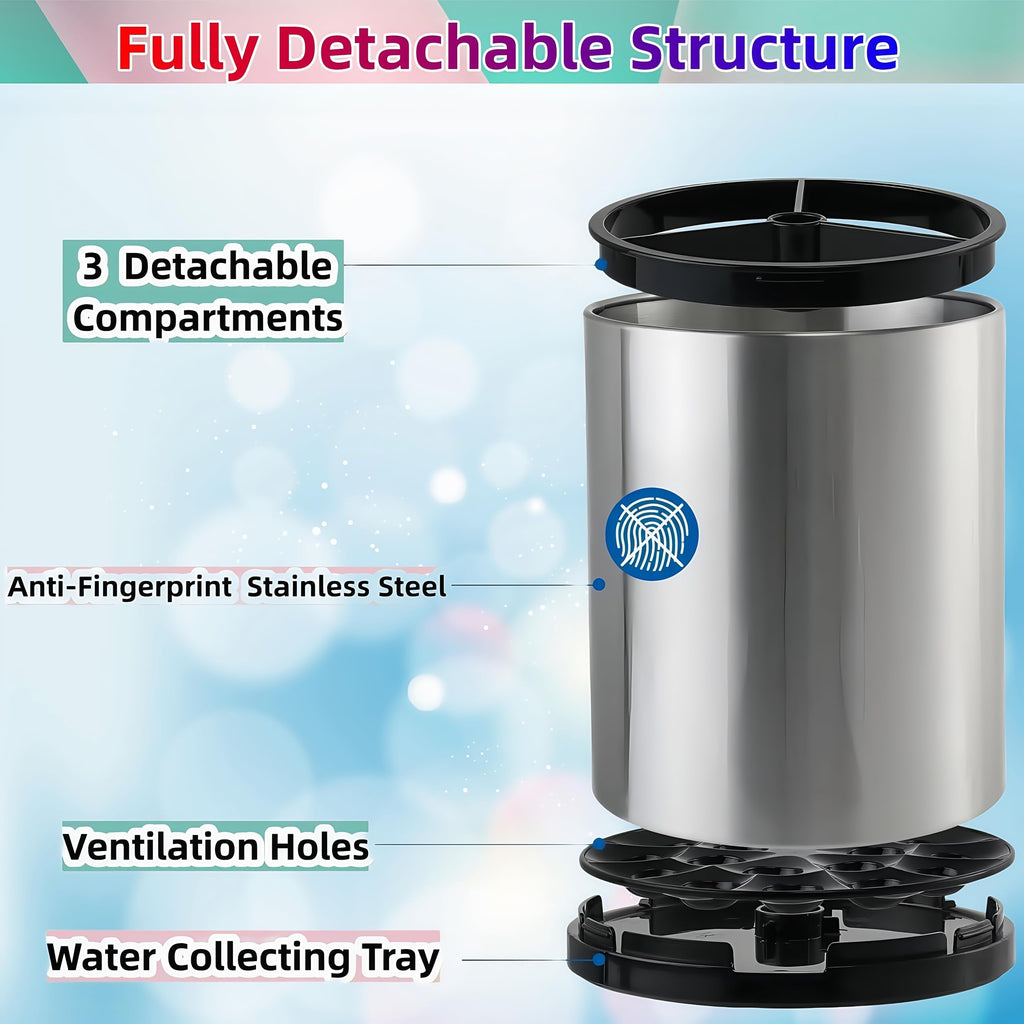 Utensil Holder,Large 360°Rotating Kitchen Utensil Holder For Counter