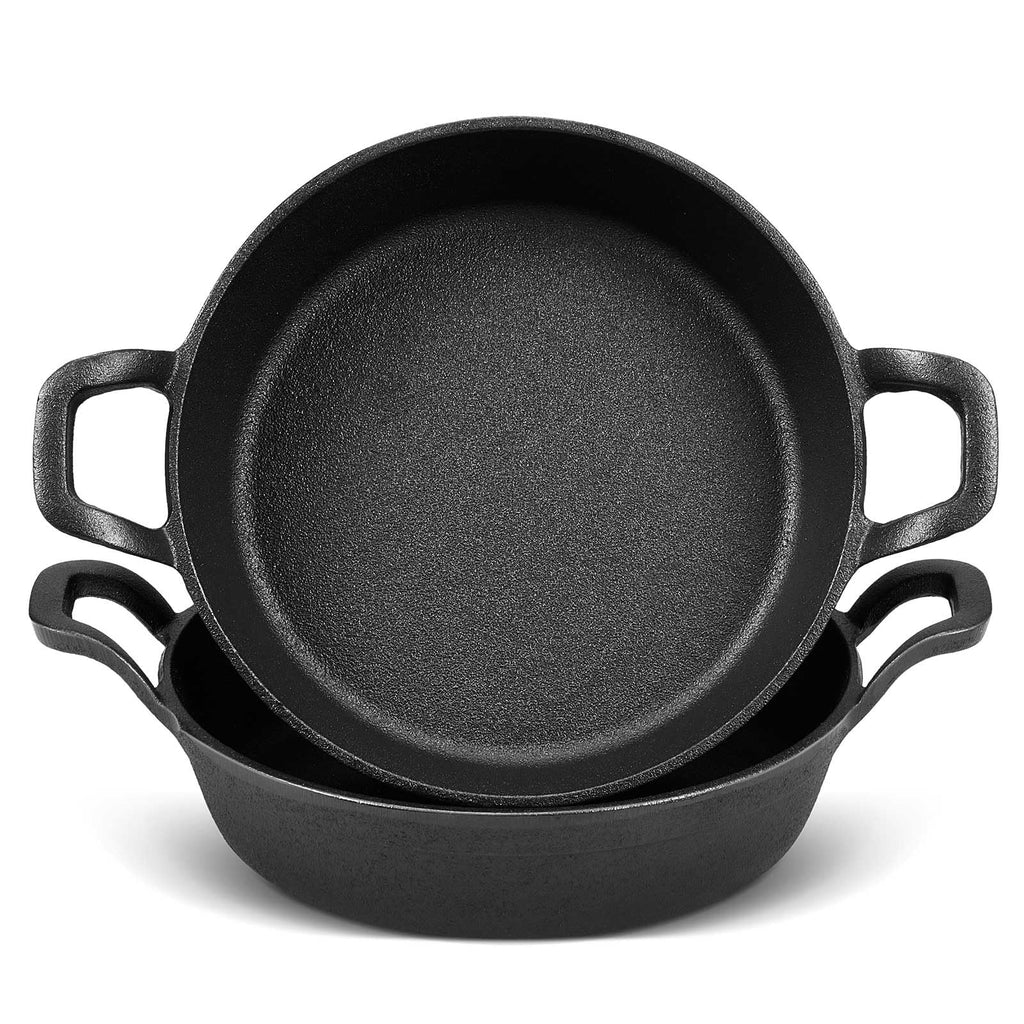 Ziliny 6 Pack Mini Cast Iron Skillets 6.3 x 6.3 x 1.5 Inch Pan Ramekin Set