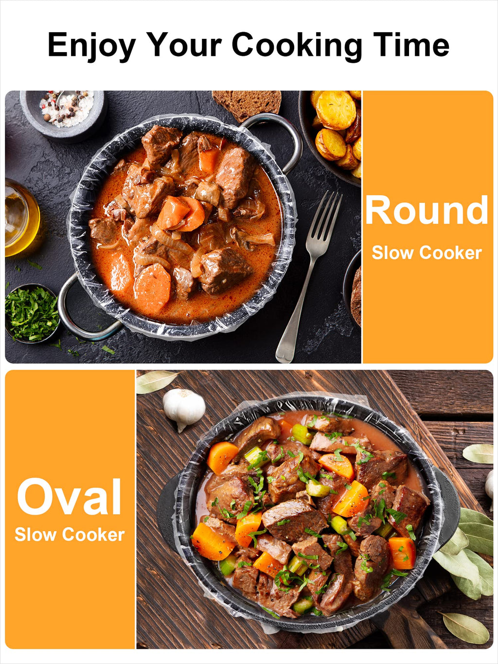 SMARTAKE Slow Cooker Liners, Large Size 14"x 22" 15 Liners