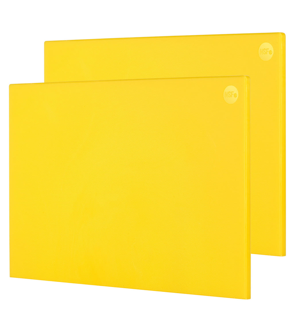 CURTA 2-Pack Green Cutting Boards for Kitchen, 18" x 12" x 0.5" Color Coded Plastic Chopping Board with Anti Slip Surface Dishwasher Safe