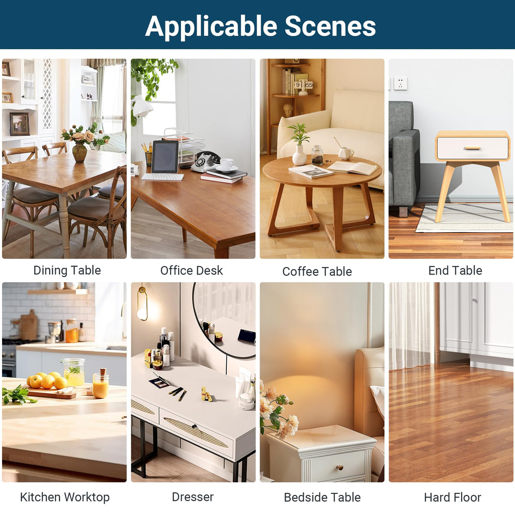 NAP2WELL Clear Table Cover Protector 36 x 60 Inch, 1.5mm Plastic Desk Mat