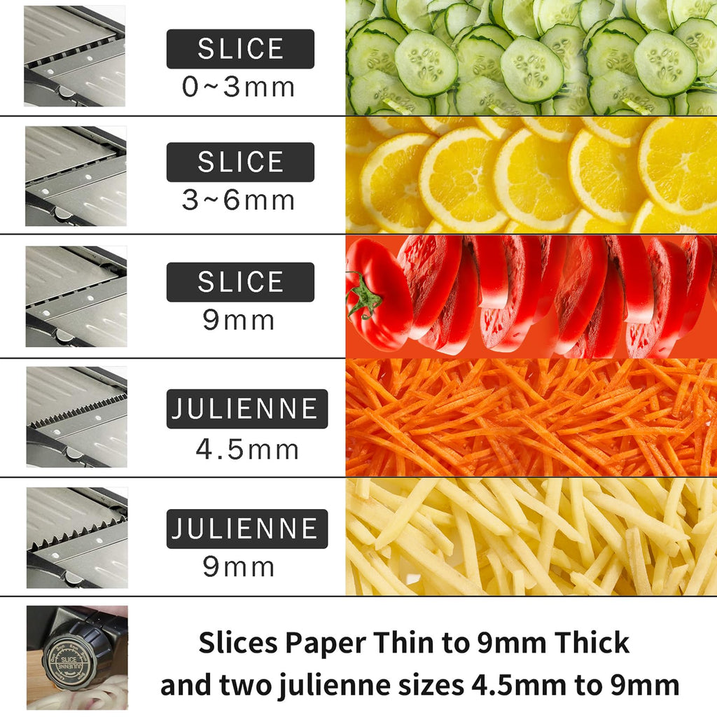 VEKAYA Mandoline Slicer for Kicthen, Vegetable Slicer