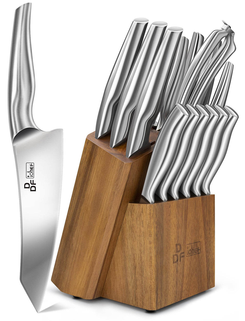 DDF iohEF Nakiri Kitchen Knife, Chef's Knife In Japanese Stainless Steel Professional Cooking Knives, Non-slip Ultra Sharp Knife with Ergonomic Handle