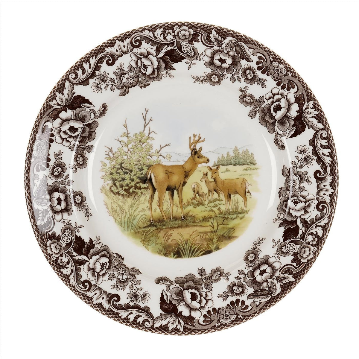 Spode Woodland Dinner Plate, Lapwing, 10.5” | Made in England | Ideal Hunting Cabin Décor | Microwave and Dishwasher Safe