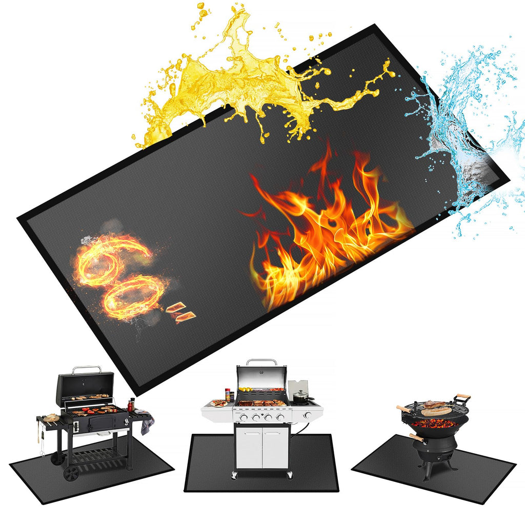 60 ×52 Inch Under Grill Mats for Outdoor Grill & Grill Mat for Under BBQ