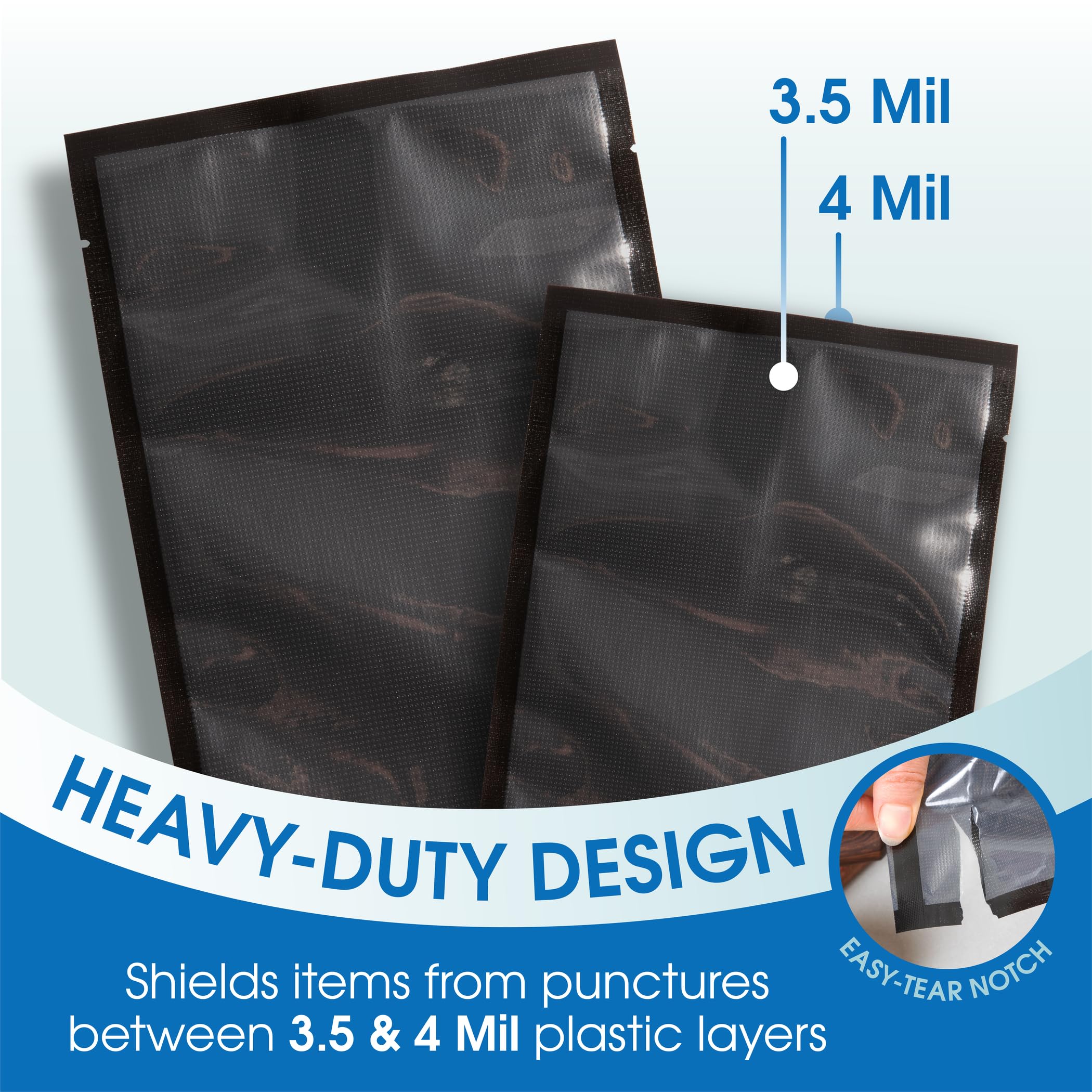 6" X 10" Vacuum Sealer Bags - 200 Count BPA-Free Food Storage Bags