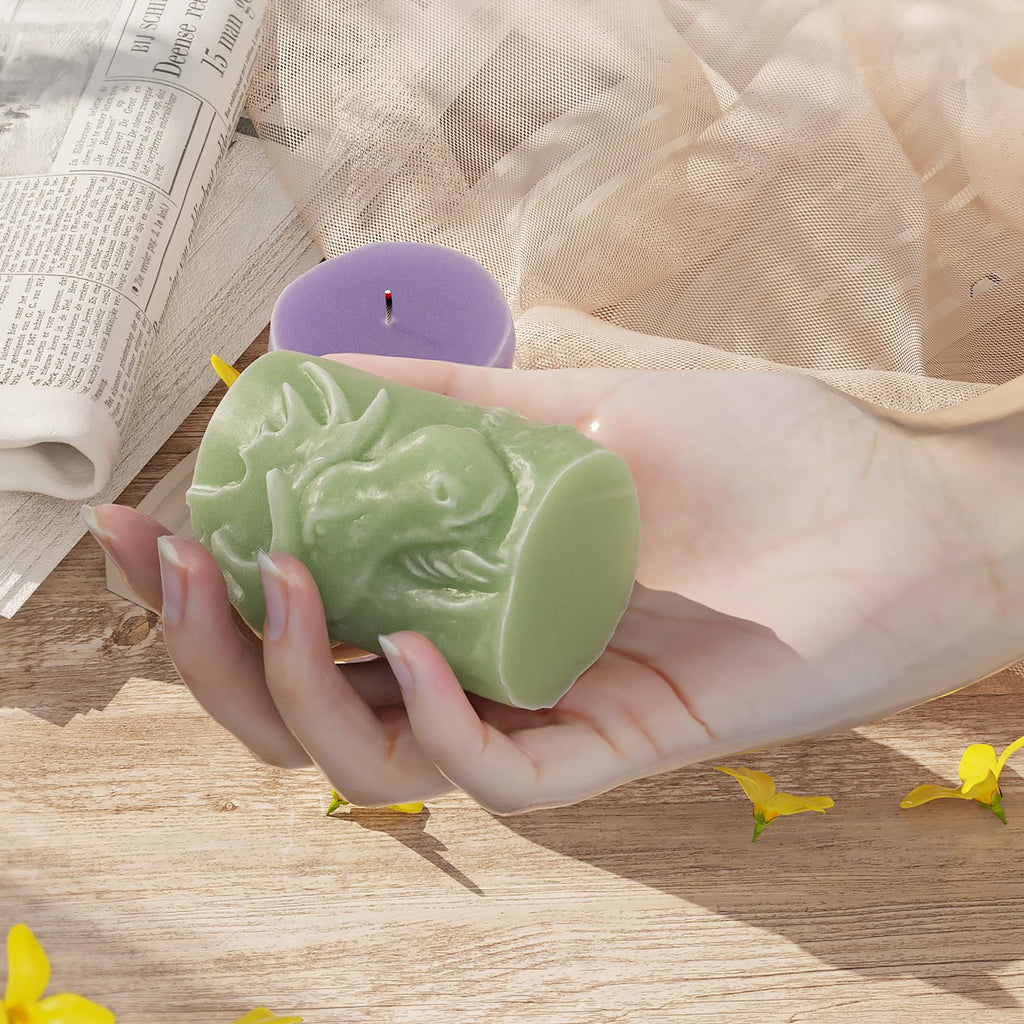 Resin Casting Mold Resin Making Molds Silicone Mold for Candle Home Decorate Mold 3D Animal Mold Candle Making Mold (Animal-Column-Bear)