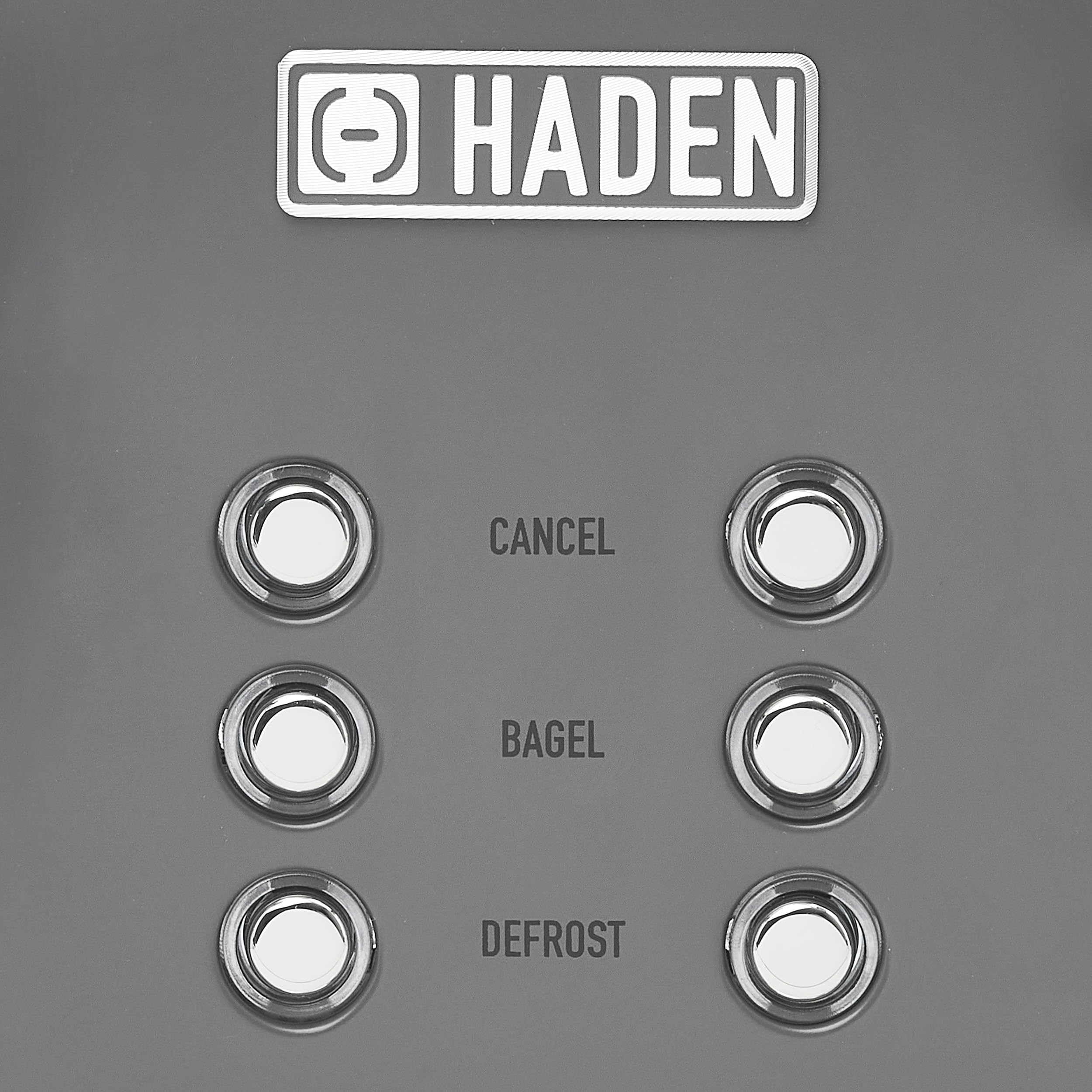 Haden Chelsea 4-Slice Wide Slot Stainless Steel Toaster with Adjustable Browning Control & Non-Slip Feet, Grey & Chrome