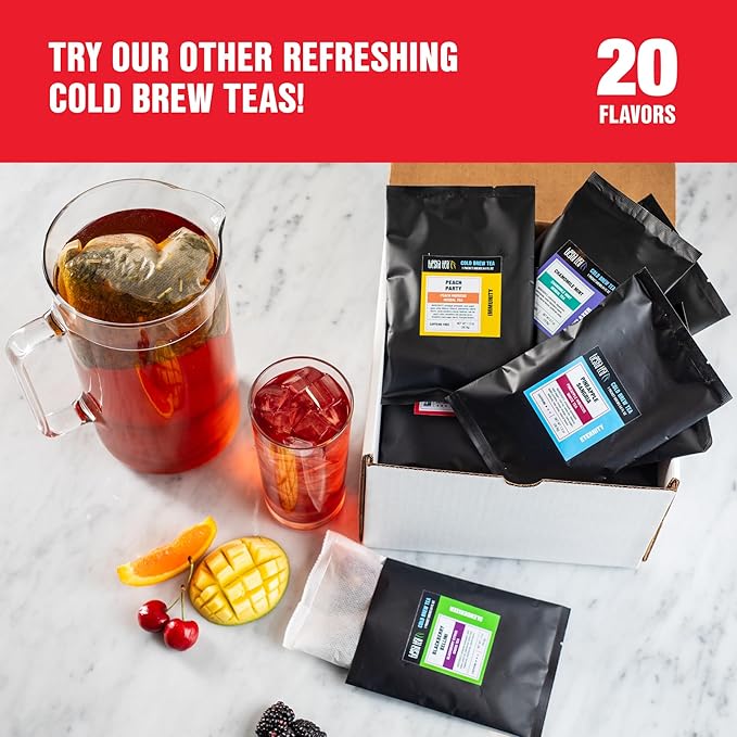 Tiesta Tea - Maui Mango Cold Brew, Loose Leaf, Mango Pineapple Herbal Tea, Premium Non-Caffeinated Blend, Cold Brew Packets, Makes 64oz Pitcher Per Bag (Pack of 10)