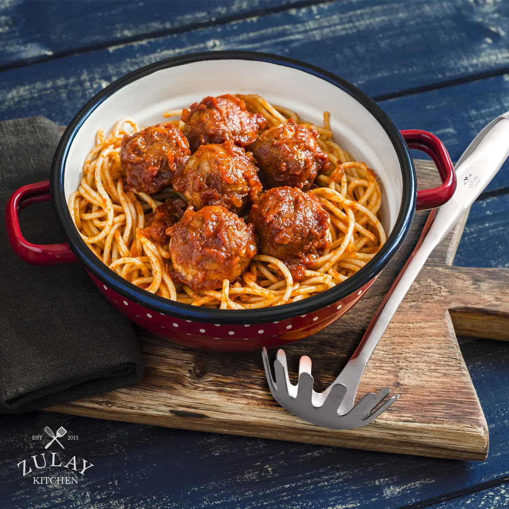 Zulay Kitchen Stainless Steel Pasta Spoon