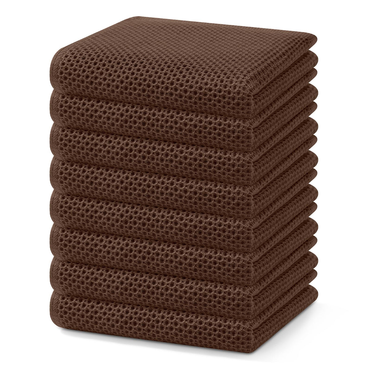 Homaxy 100% Cotton Waffle Weave Kitchen Dish Towels 18-Pack, Black