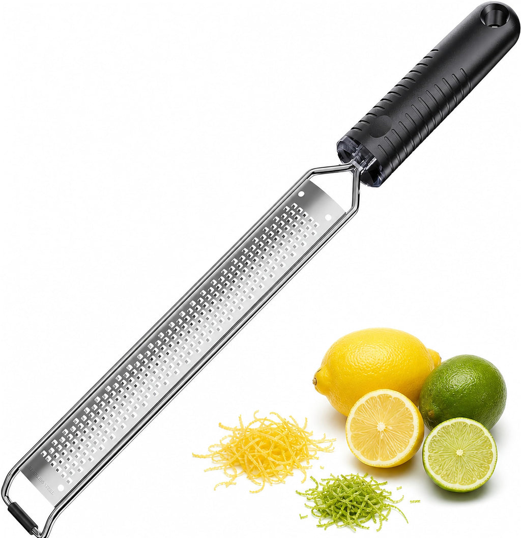 Lemon Zester, Cheese Grater for Parmesan,Ginger, Garlic, Nutmeg, Chocolate,15 inch