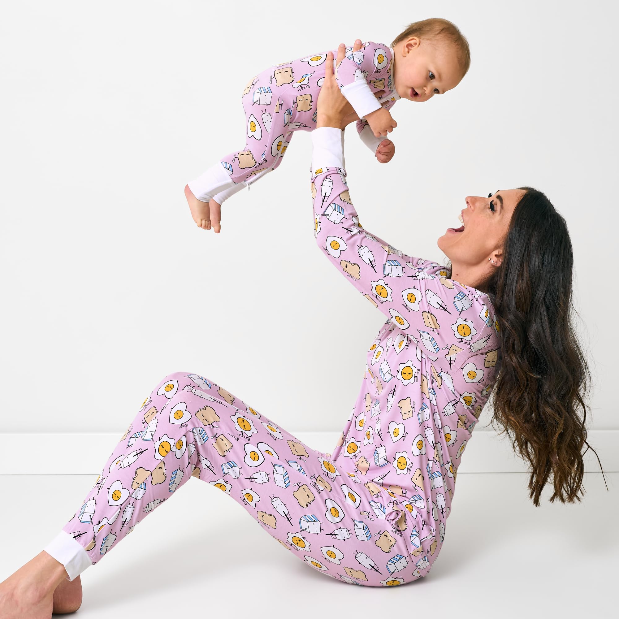 Little Sleepies Baby Pajamas, Pink Breakfast Buddies, 6-12M