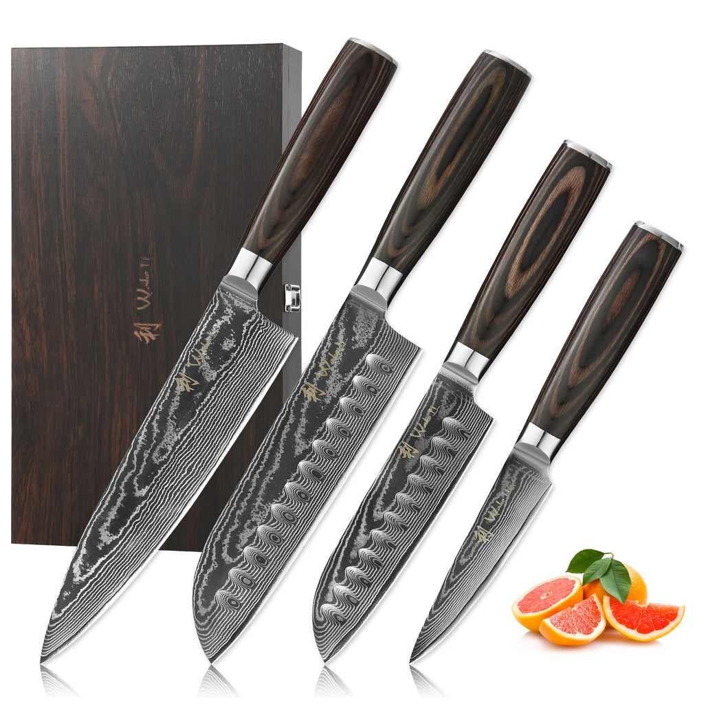 Wakoli EDIB Essentials 2-Piece Damascus Chef Knife Set, VG10 Core, Gift Box