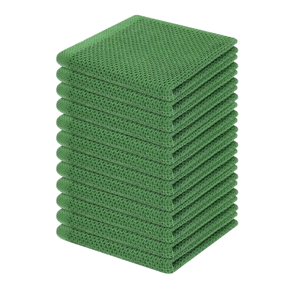 Homaxy 100% Cotton Waffle Weave Kitchen Dish Cloths 12-Pack, Coffee