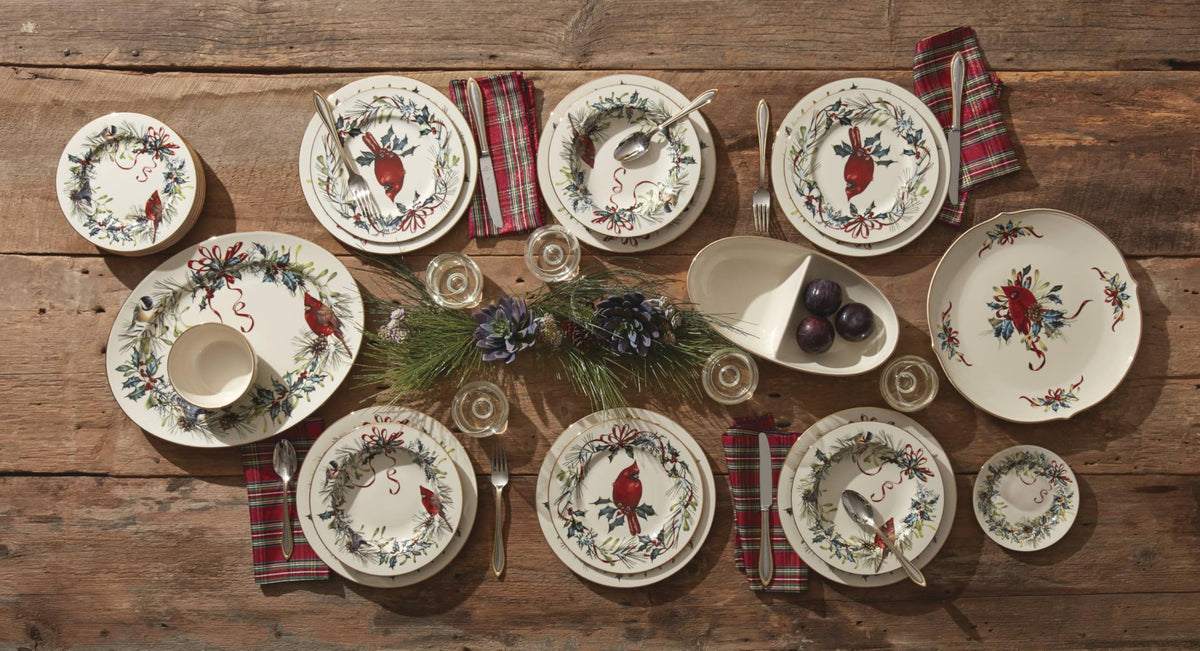 Lenox Winter Greetings Porcelain Covered Christmas Gravy Dish, 64oz