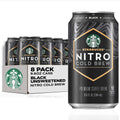 Starbucks - RTD Coffee Nitro Cold Brew, Black Unsweetened, 9.6 fl oz Cans (8 Pack), Iced Coffee, Cold Brew Coffee, Coffee Drink