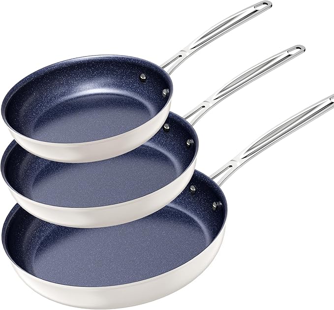 Nuwave Healthy Duralon Blue Ceramic Nonstick Coated 9pc Cookware Set