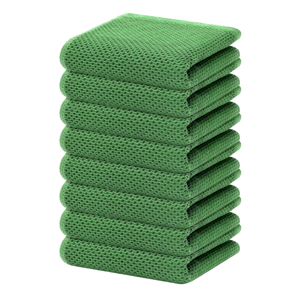 Homaxy 100% Cotton Waffle Weave Kitchen Dish Towels 18-Pack, Black