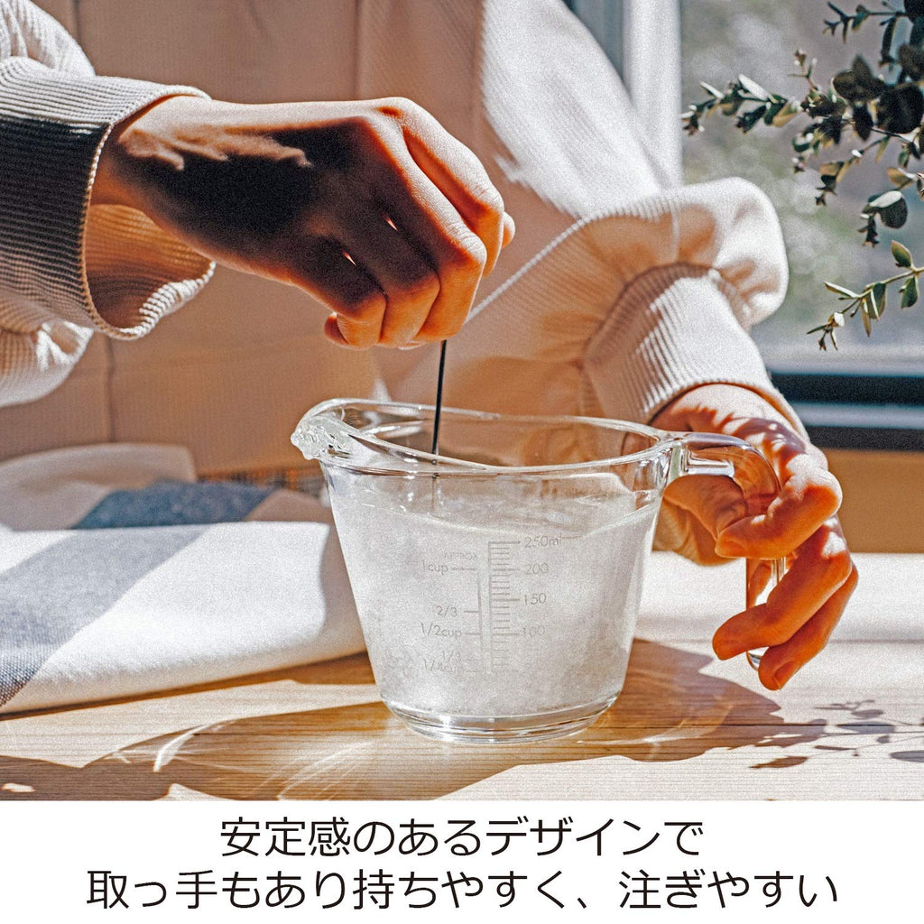 HARIO MJP-250-GR Measuring Cup, 8.5 fl oz (250 ml), Practical Capacity, 8.5 fl oz (250 ml), Gray, Made in Japan