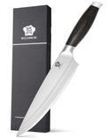 WILDMOK Chef Knife 8 Inch, German Steel Kitchen Knives Chef's Knives with Pakka Wood Handle, Gift Box