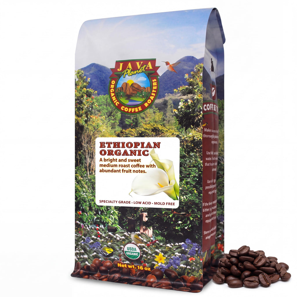 Java Planet Low Acid Organic Papua New Guinea Whole Bean Coffee 16oz