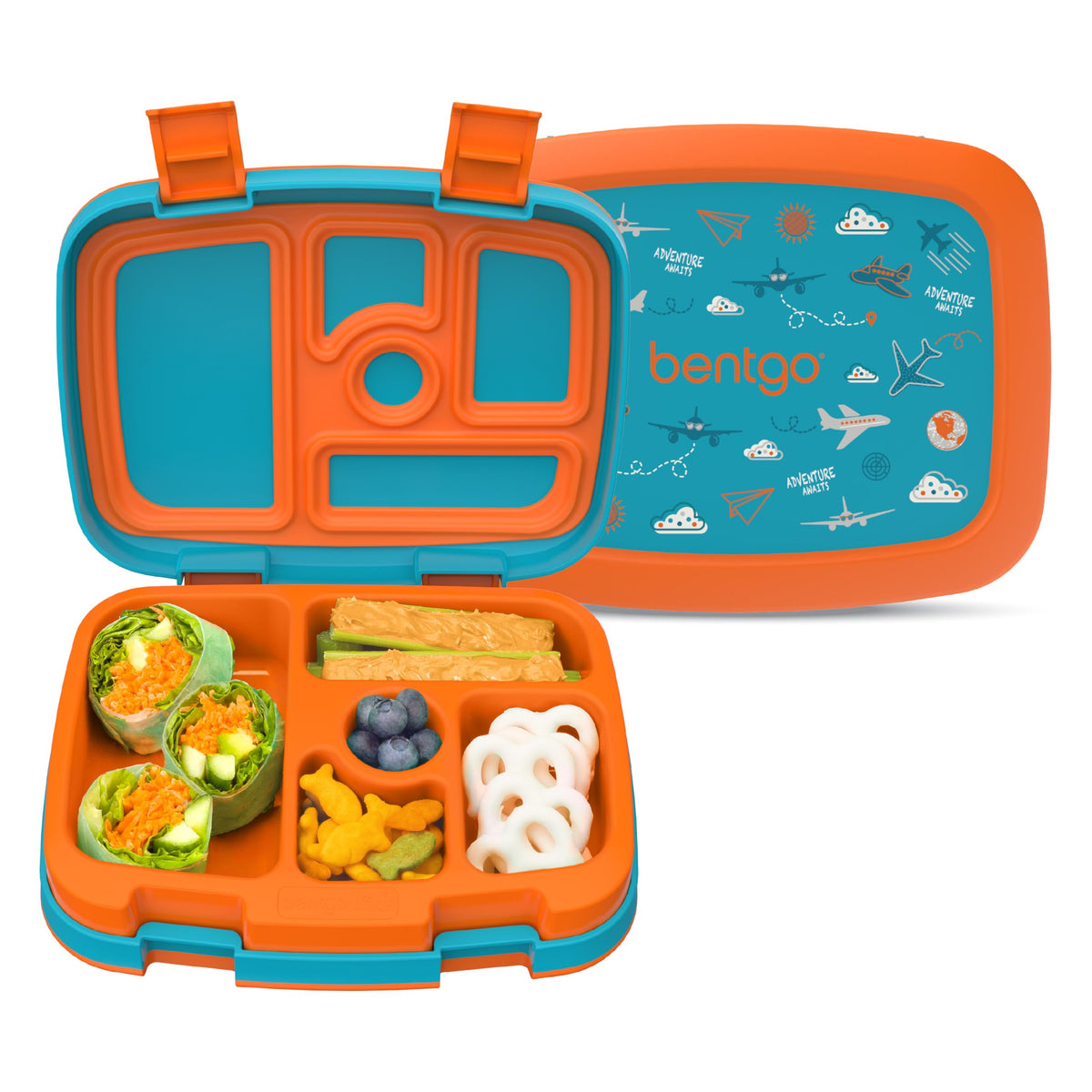 Bentgo Kids Prints Leak-Proof 5-Compartment Bento-Style Kids Lunch Box