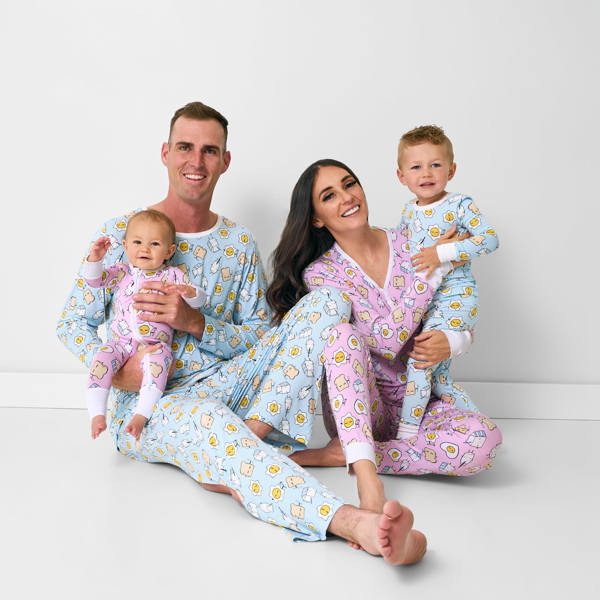 Little Sleepies Baby Pajamas, Pink Breakfast Buddies, 6-12M