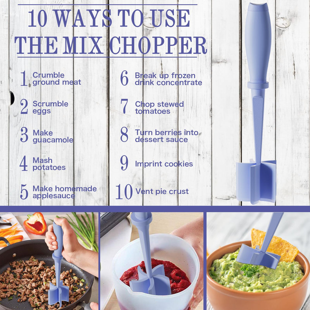 2 Pack Meat Chopper Ground Beef Masher Tool for Hamburger
